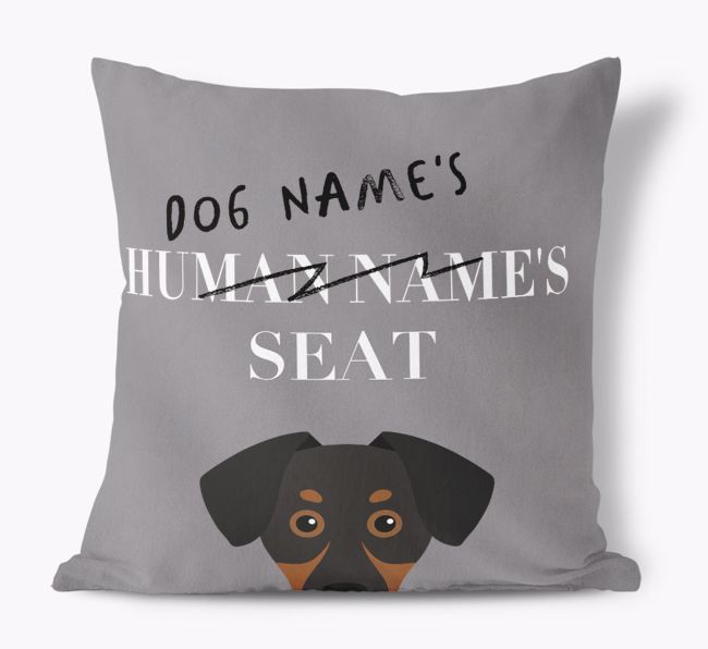 Human's Seat: Personalized {breedFullName} Canvas Pillow